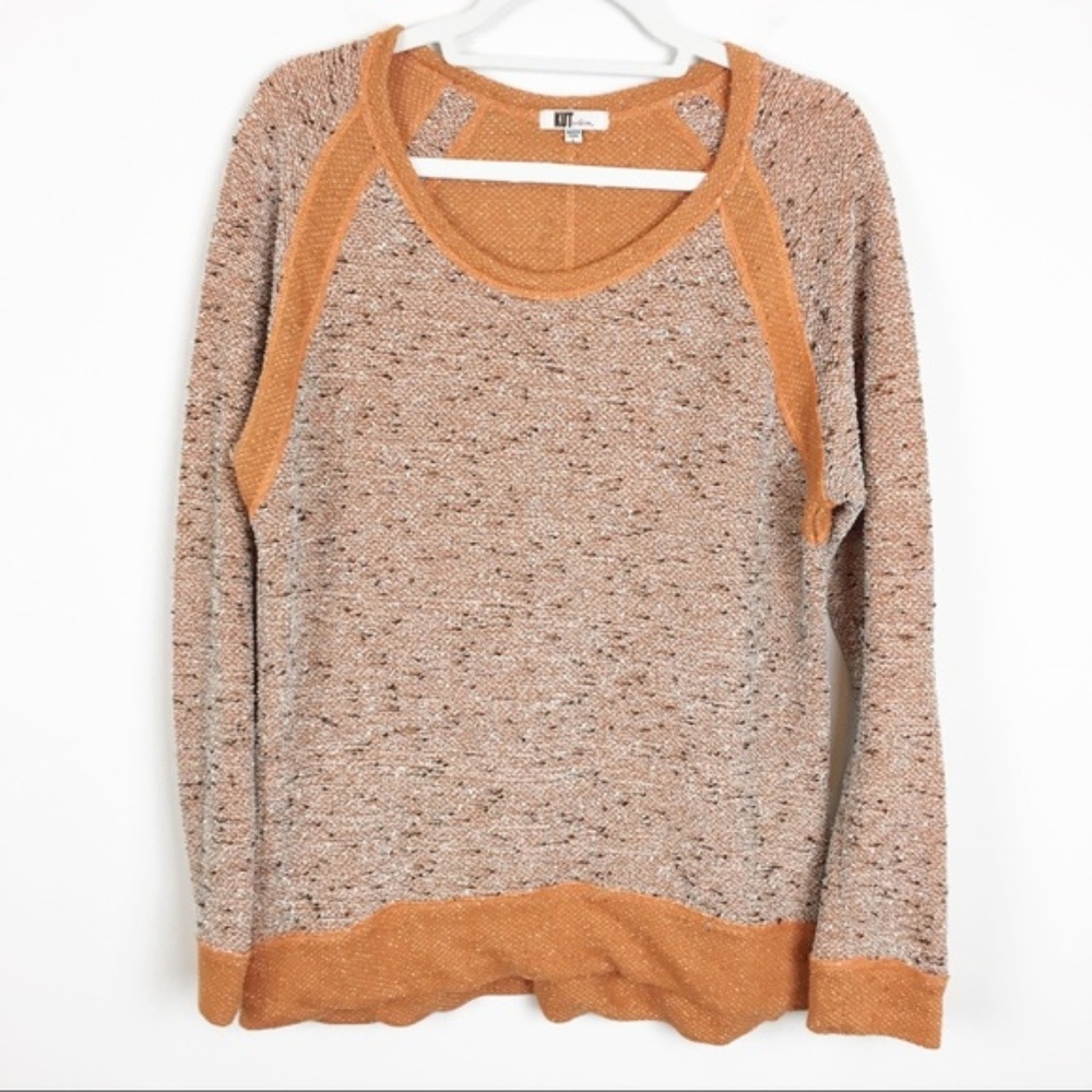 Kut from the Kloth Orange Long Sleeve Top Large